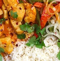 CHICKEN VEGE WITH RICE COMBO
